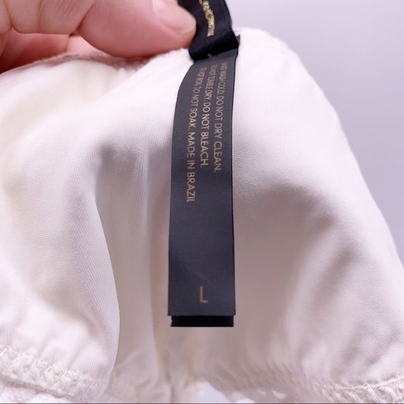 White Textured Low Rise Brazilian Bikini Bottoms - Picture 6 of 9